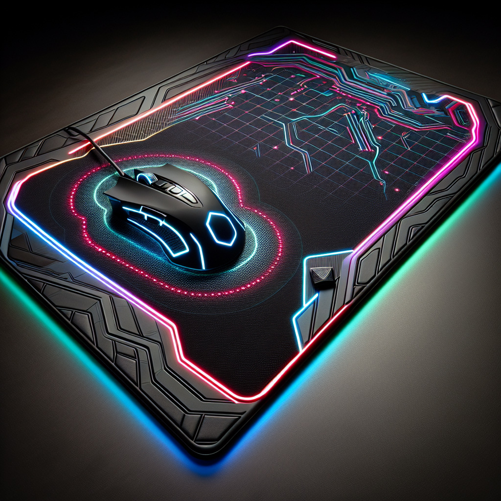 Custom Desk Pad With LED Gaming Mouse Pad For Gamers And Office Workers